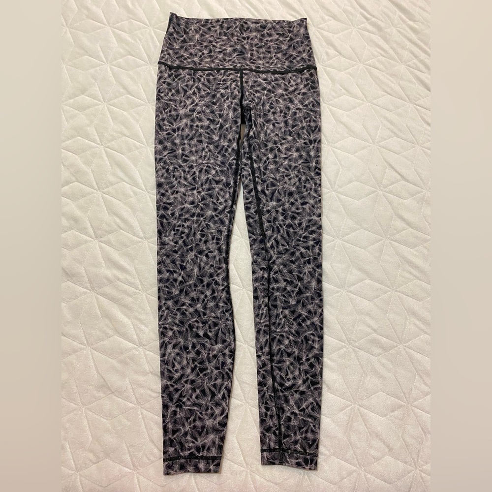 Lululemon Yoga Align Pants Sport Leggings High Rise 28”Black /gray sz 8 women's